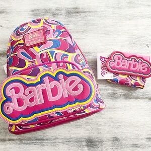 NWT Loungefly Barbie Totally Hair 30th Anniversary Mini Backpack Wallet set